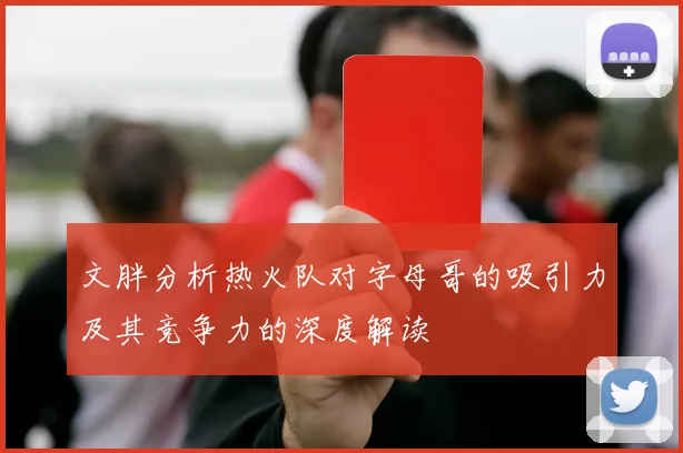 文胖分析热火队对字母哥的吸引力及其竞争力的深度解读